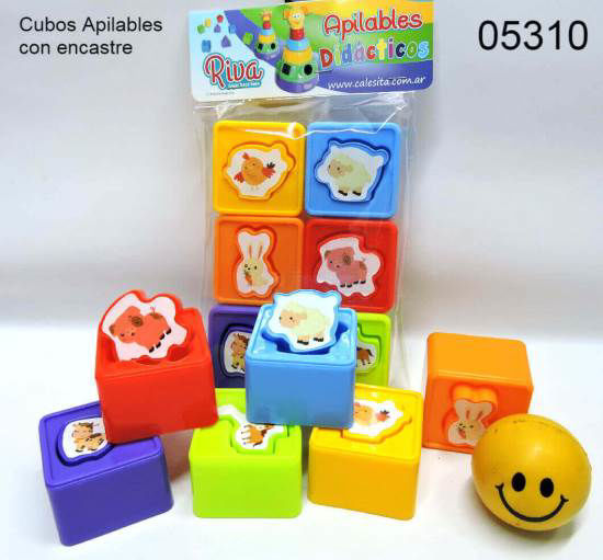 Imagen de ENCASTRE "CUBOS APILABLES CON ANIMALITOS" 5.24